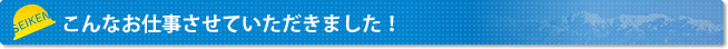 こんなお仕事させていただきました！